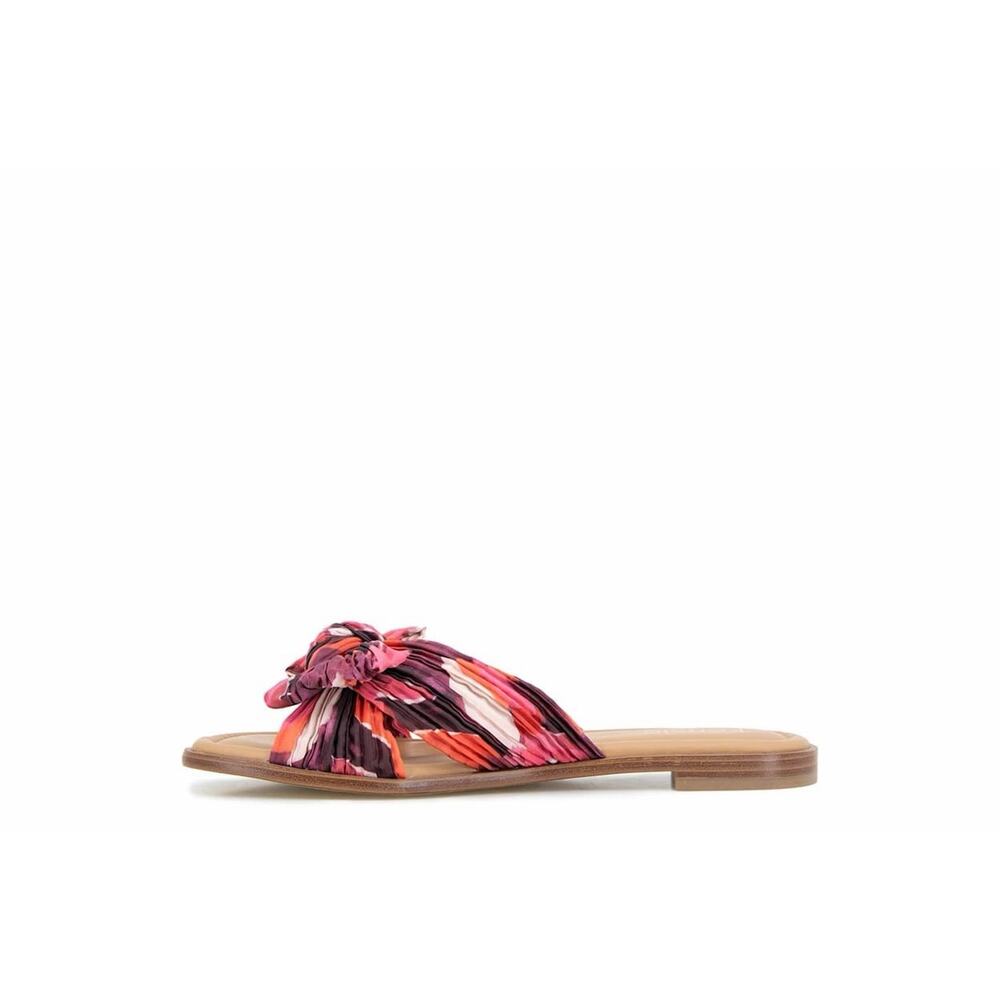 Kensie Renata Slide Sandals Womens 9 Bow Knot Colorful Flat Slip On Vacation NEW